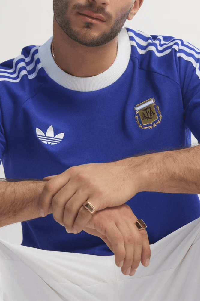 Camiseta Adidas Argentina Originals Masculino Jz6307 Azul
