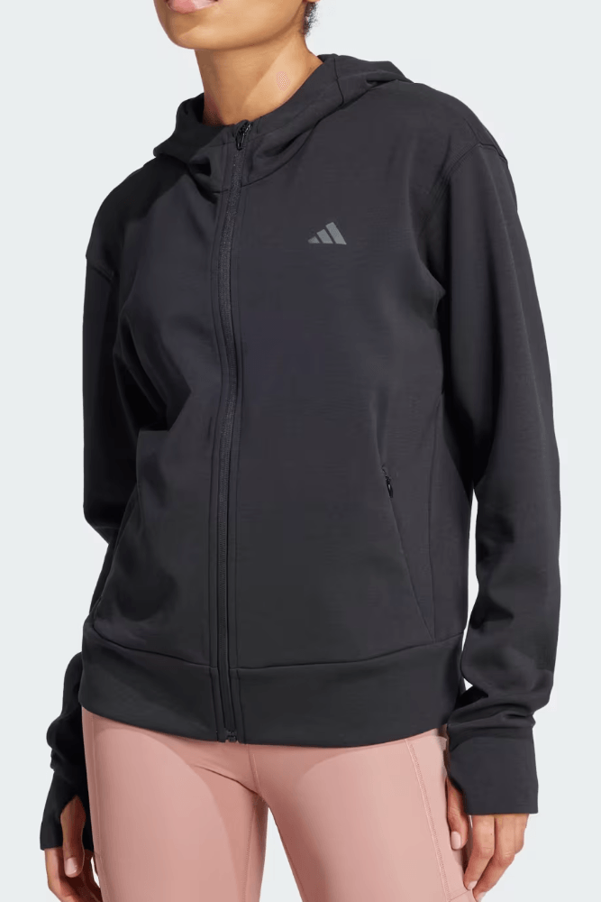 Jaqueta Adidas Training Full-Zip Hooded Feminina Jp2654 Preto