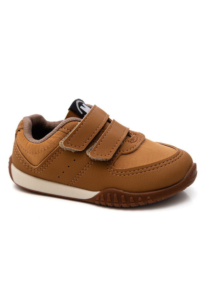 Tênis Molekinho Casual Infantil Menino Velcro 2651.103.31327 Caramelo