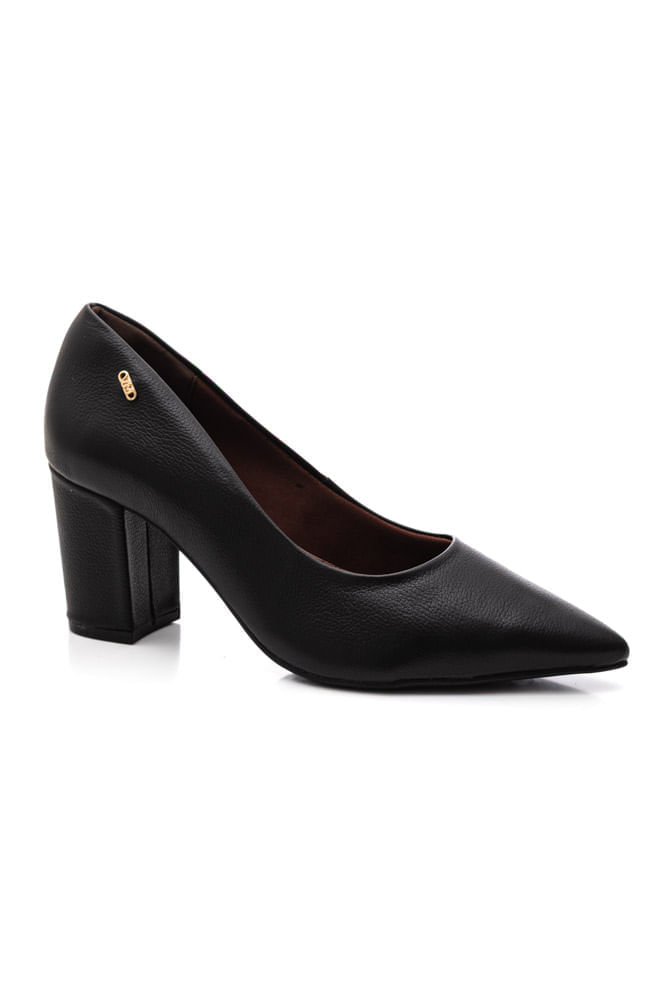 Sapato Via Marte Scarpin Feminino 349-001-01 Preto