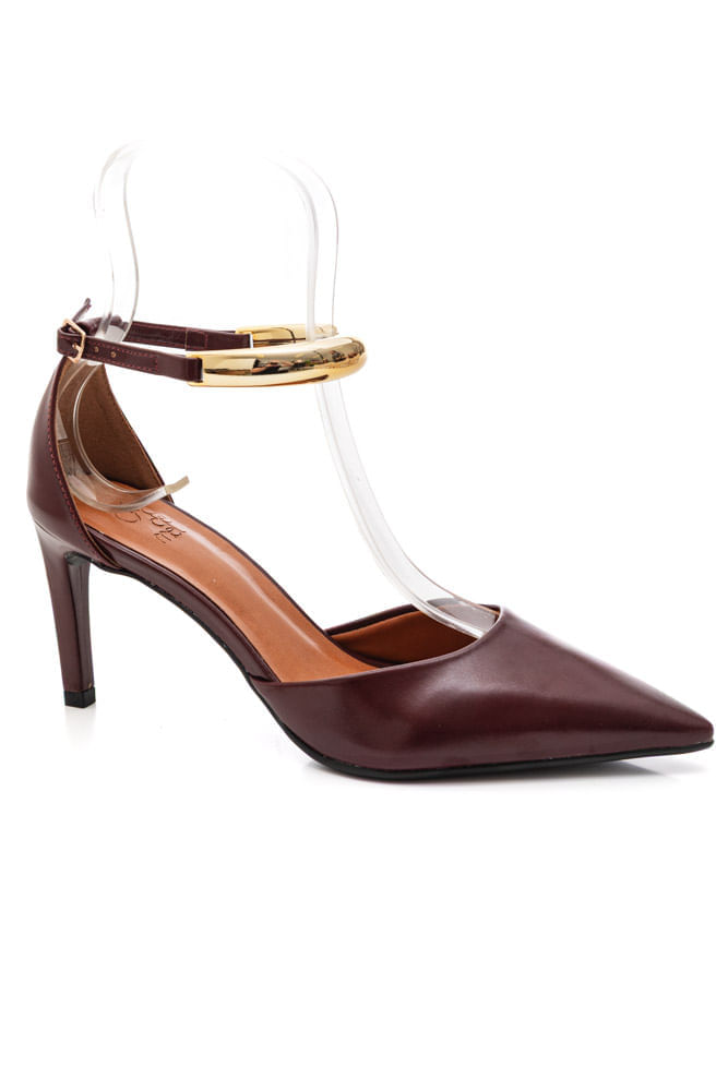Sapato Chá De Mel Scarpin Feminino Z6896-30429 Marsala