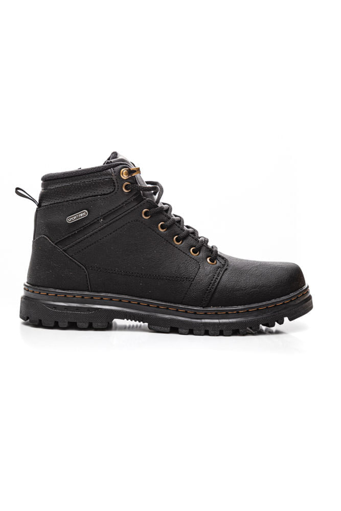 Bota Sport Fire Coturno Masculino Zíper 0103api Preto