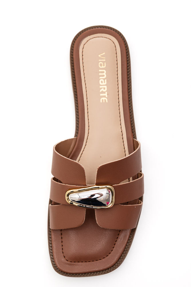 Chinelo Via Marte Rasteiro Feminino 291-002-02 Marrom