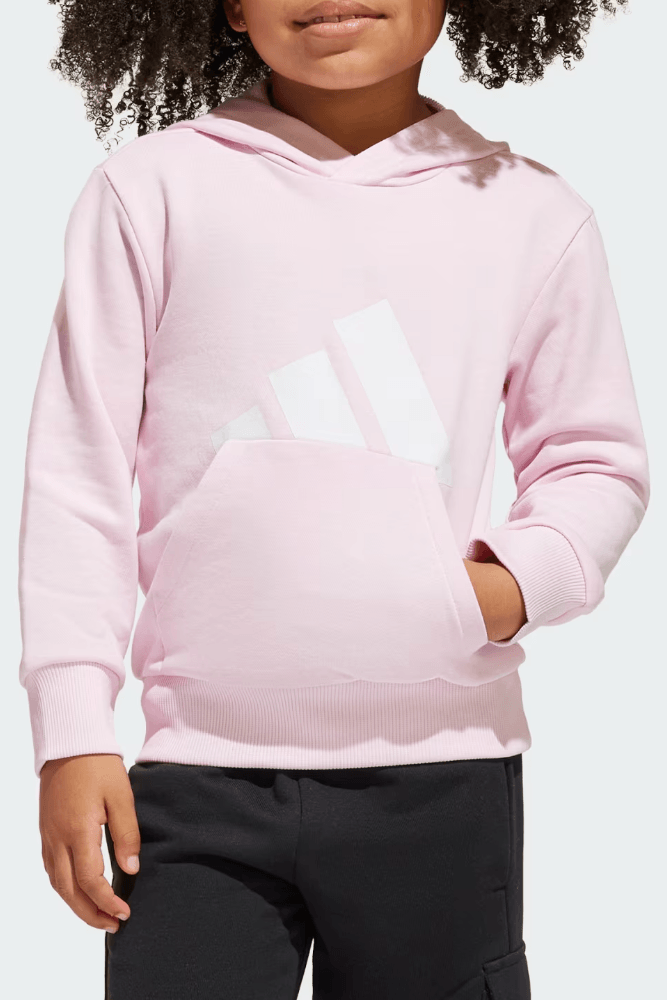 395　春 Blusão Adidas Essentials Infantil Menina Capuz Jc9722 Rosa