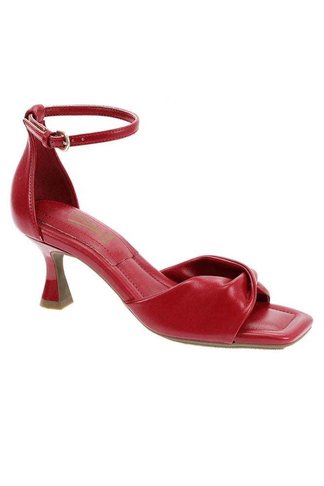 Sandália Vizzano Salto Taça Feminino Bico Quadrado 6560.100 Vermelho