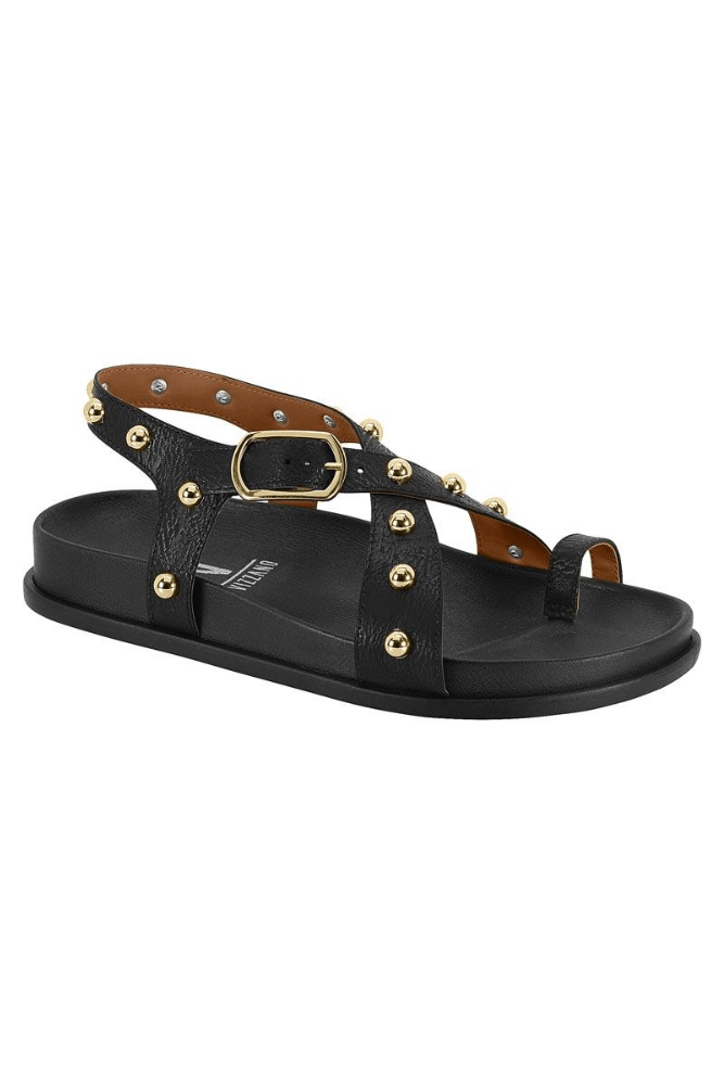 Sandália Vizzano Casual Feminina Tachas Douradas 6570.100.29711 Preto