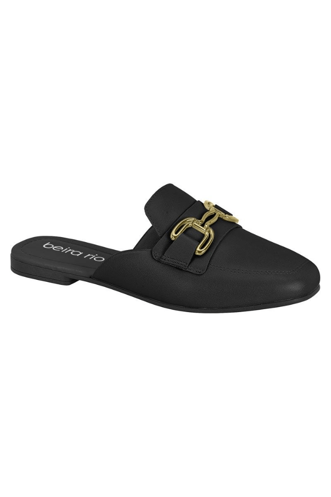 Sapatilha Beira Rio Mule Feminina Detalhe Metálico 4323.100.9569 Preto