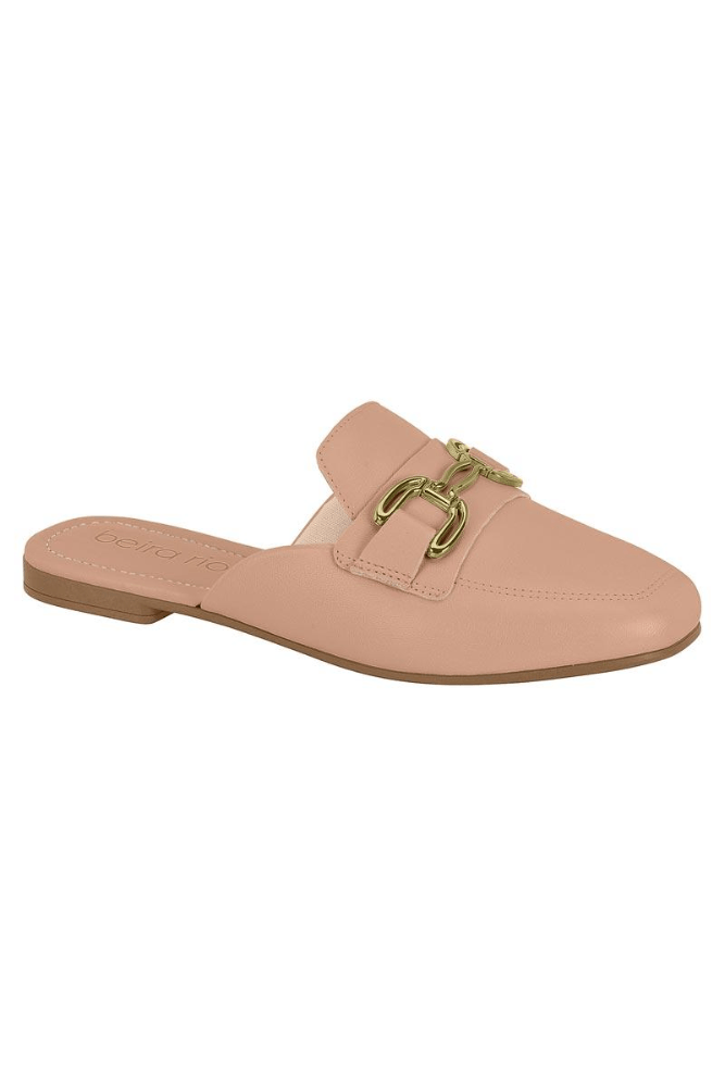 Sapatilha Beira Rio Mule Feminina Detalhe Metálico 4323.100.9569 Nude