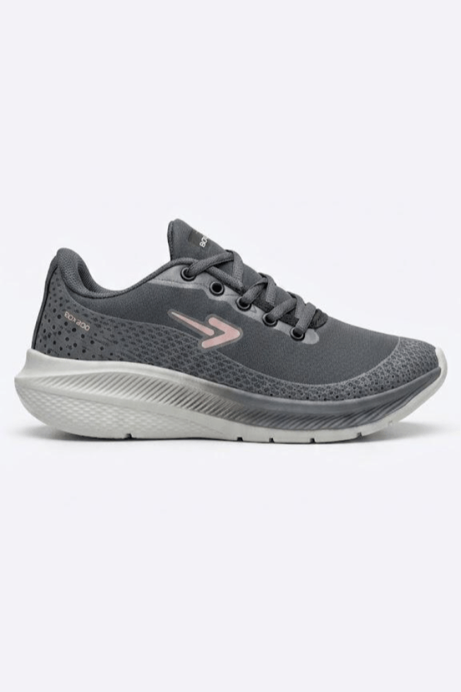 Tênis Box 200 Feminino Caminhada Bx2602 Cinza