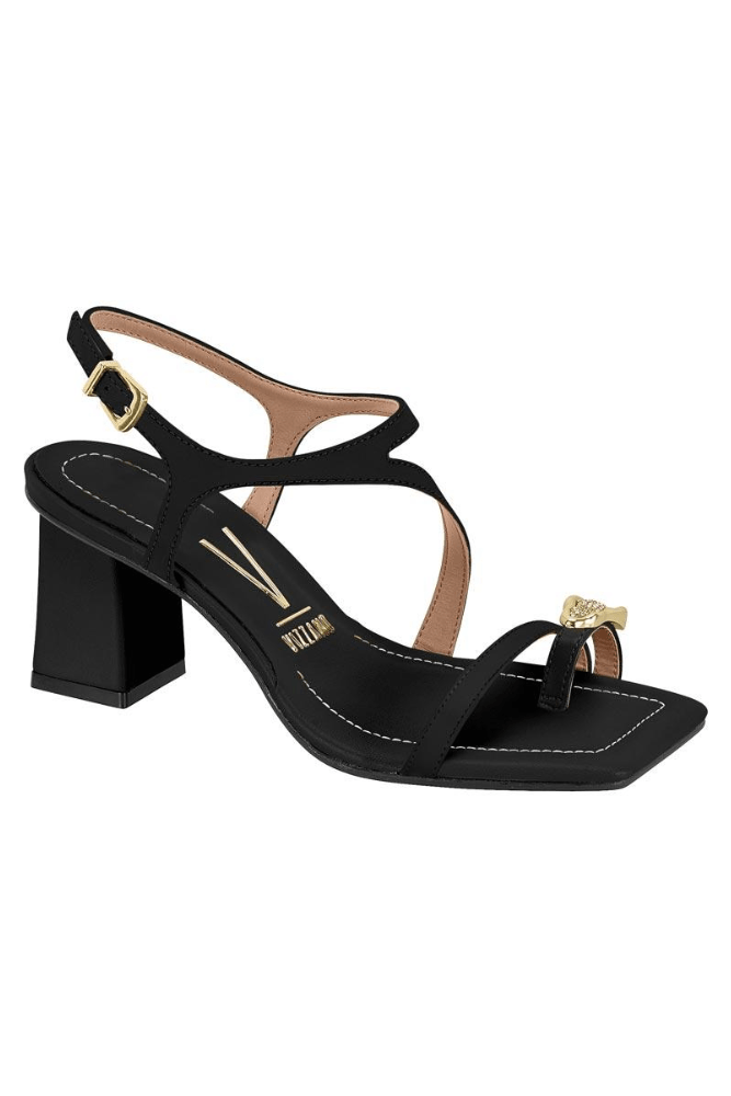 Sandália Vizzano Salto Bloco Feminino 6455.138.7286 Preto