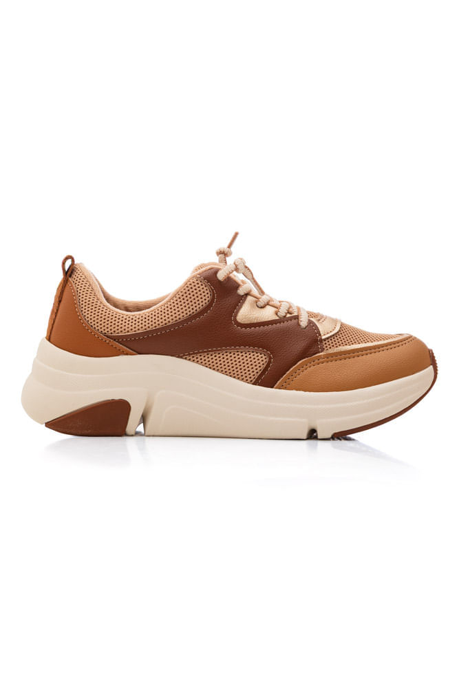Tênis Modare Ultraconforto Feminino Amarraçao  7401.108.30408 Bege