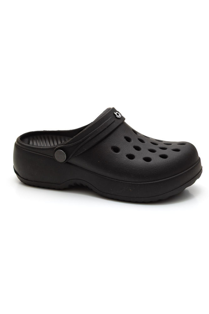 Sandalia Babuche Clog Boa Onda Feminina 2522-110-01 Preto