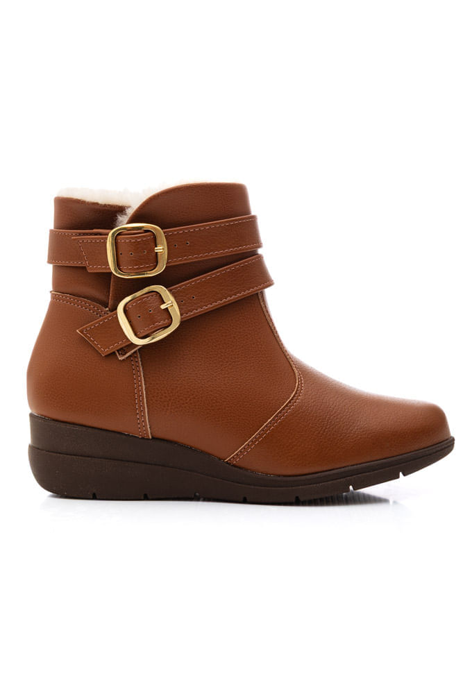 Bota Modare Ultraconforto Anabela Feminina 7085.206.31247 Caramelo