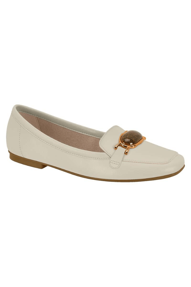 Sapatilha Moleca Casual Feminina Loafer 5829.110.9569 Off-White