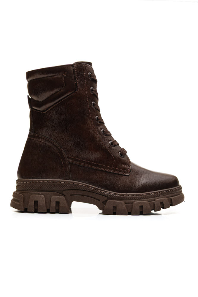 Bota Mooncity Carina Coturno Feminina 72169 Marrom
