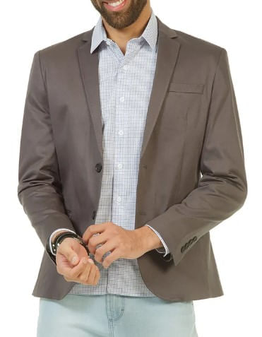 Blazer Docthos Slim Masculino Sarja 609 119042 Cinza