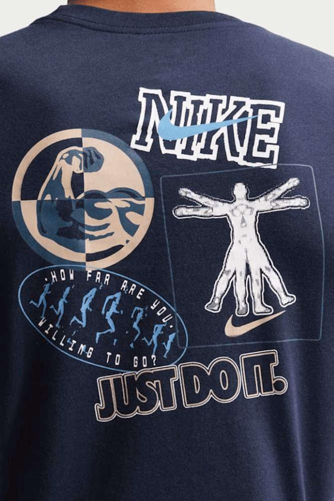 Camiseta Nike Train Stickers Masculina Ih1953-486 Marinho
