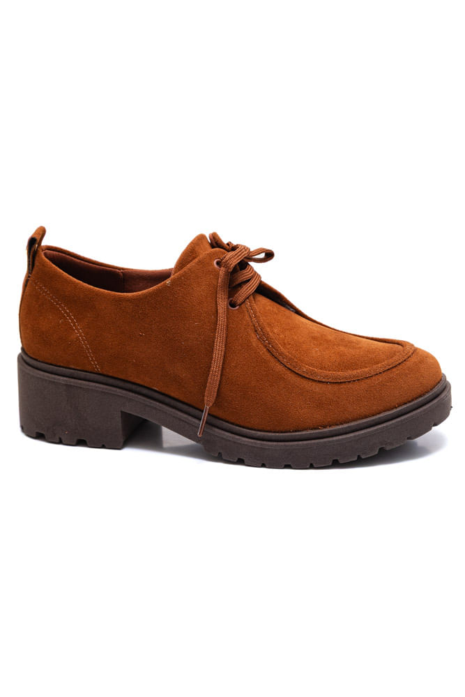 Sapato Quiz Mocassim Oxford Feminino 68-1711-50 Caramelo