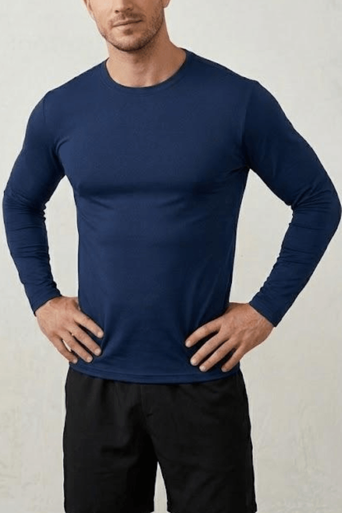 Camiseta Mode On Térmica Básica Masculina 3421 Marinho