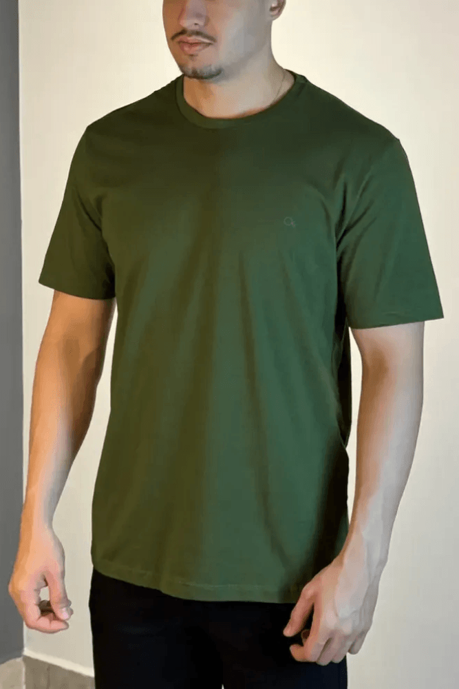 Camiseta Ogochi Slim Básica Masculina 006490001 Verde