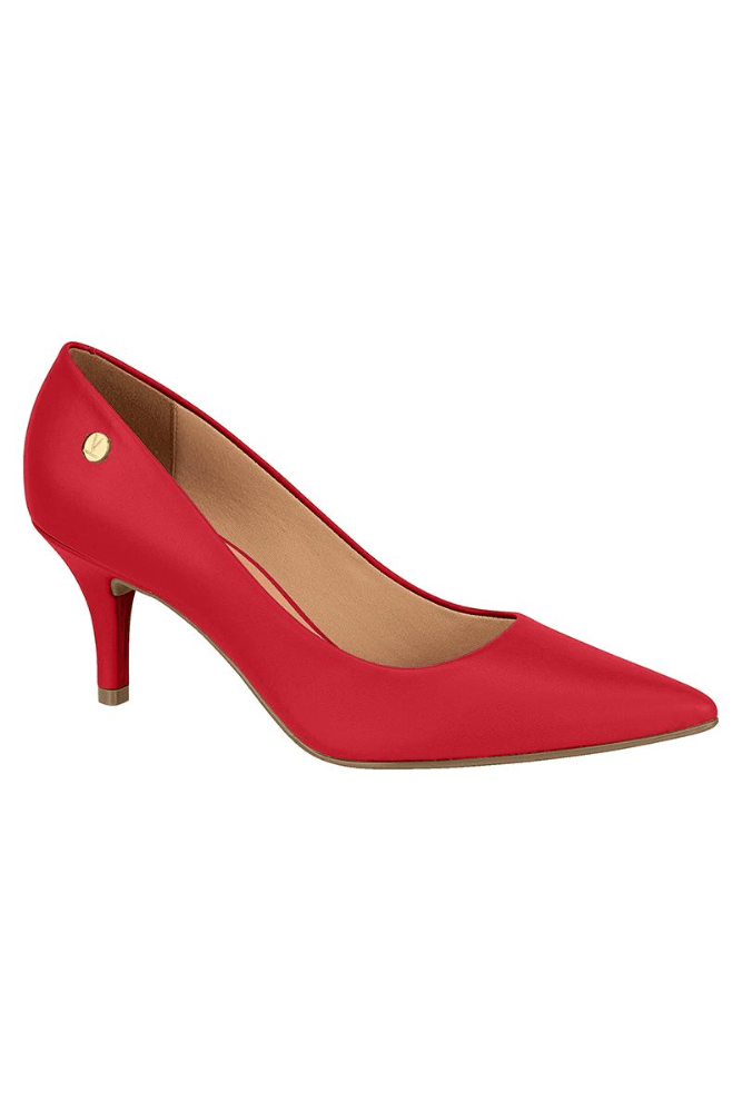 Sapato Vizzano Scarpin Feminino Salto Médio 1185.702 Vermelho
