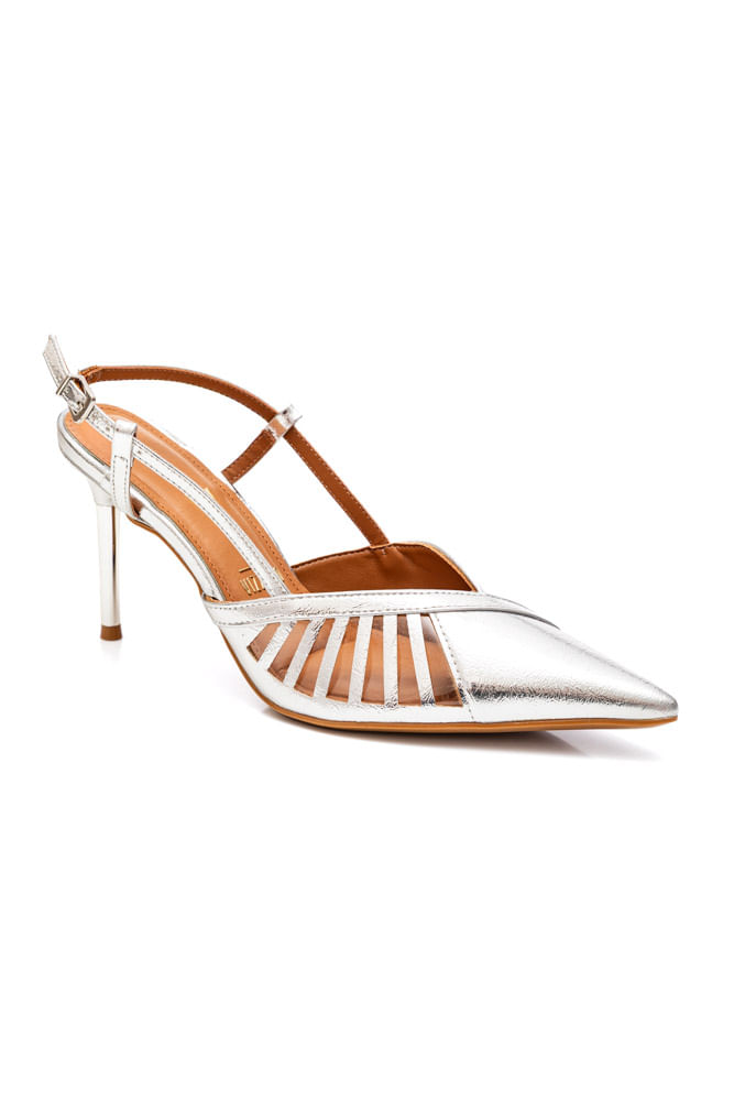Sapato Vizzano Chanel Feminino 1493.302.32138 Prata