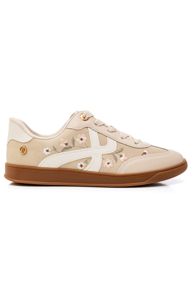 GBP DAKOTA グラトリ Tênis Dakota Bordados Florais Feminino D0843-01 Off-White