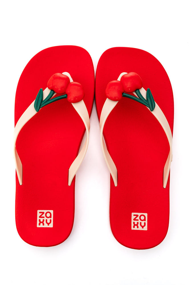 Chinelo Zaxy Feminino Cereja 19335-Bt766 Vermelho