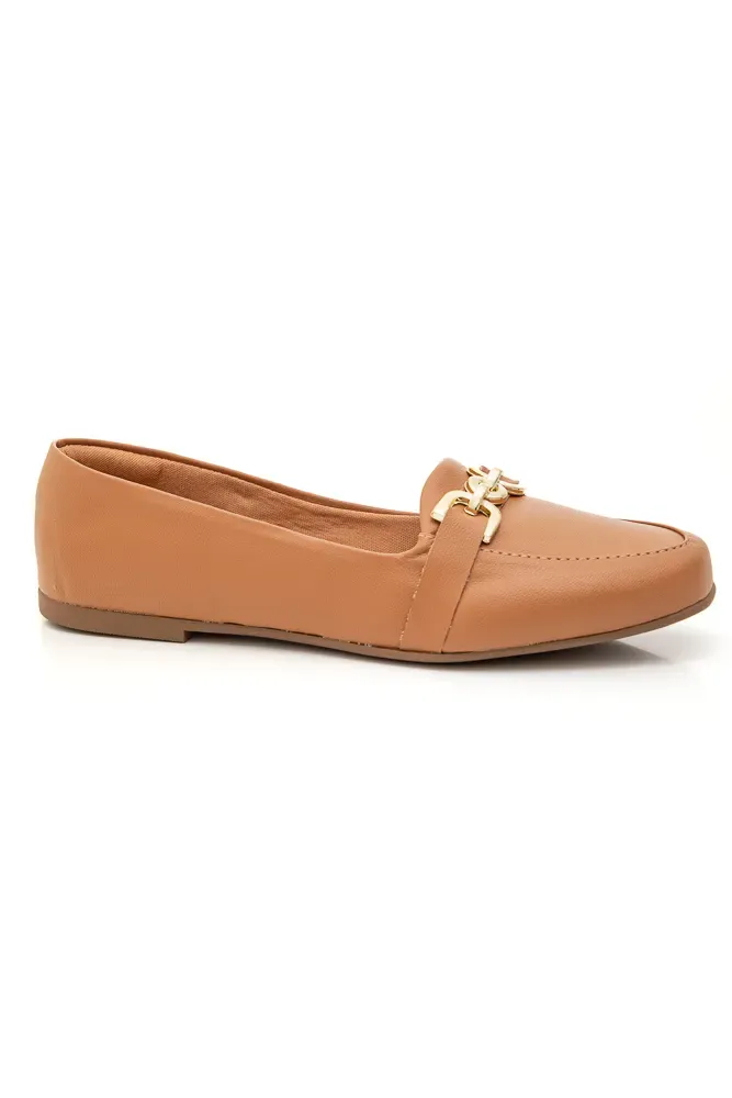 Sapato Yohana Loafer Feminino 300-03 Caramelo
