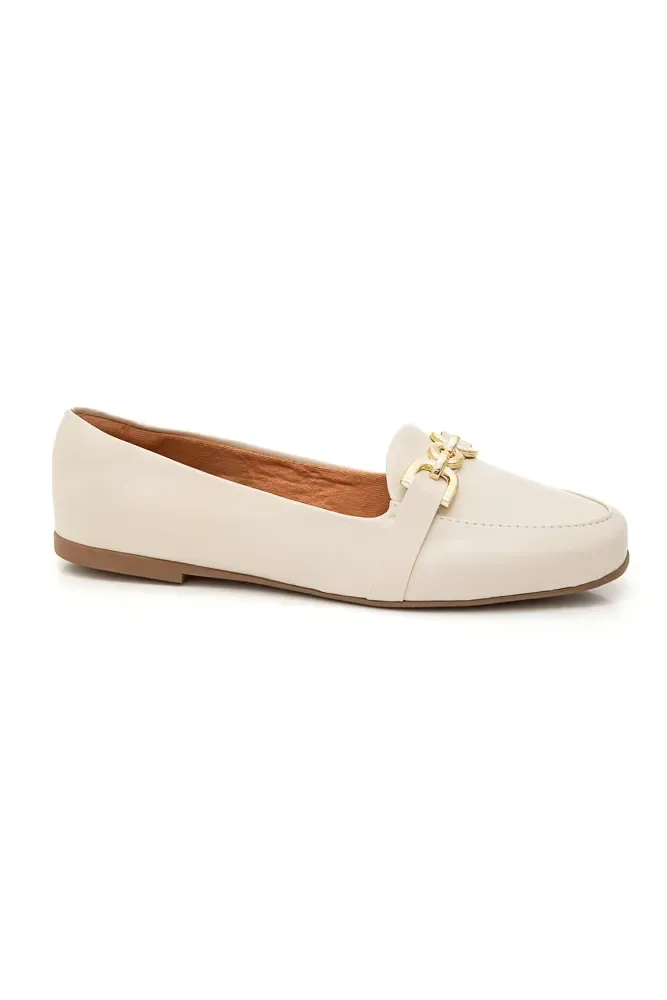 Sapato Yohana Loafer Feminino 300-03 Off-White