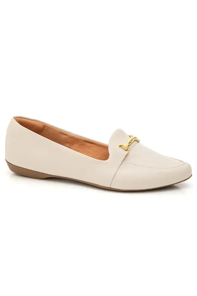 Sapato Yohana Loafer Feminino 801 Off-White