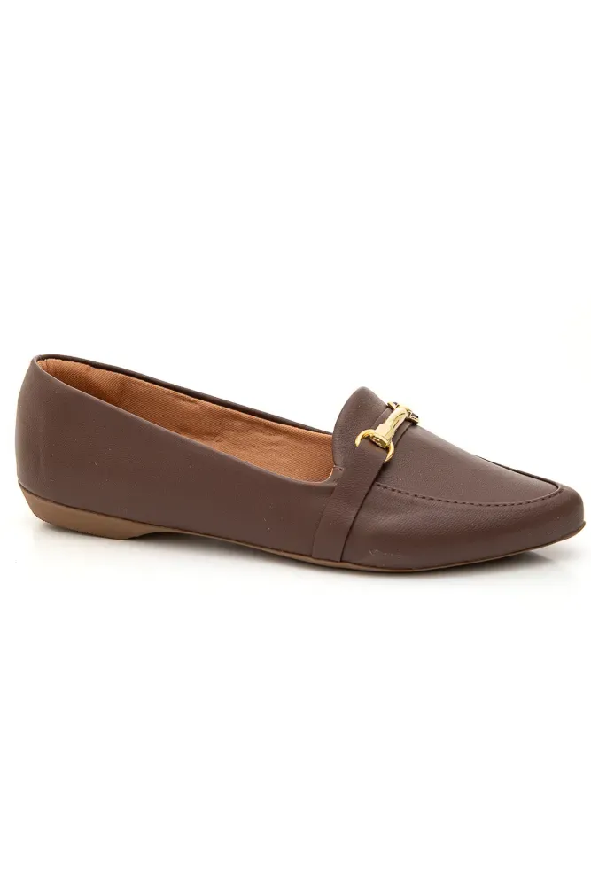 Sapato Yohana Loafer Feminino 801 Marrom
