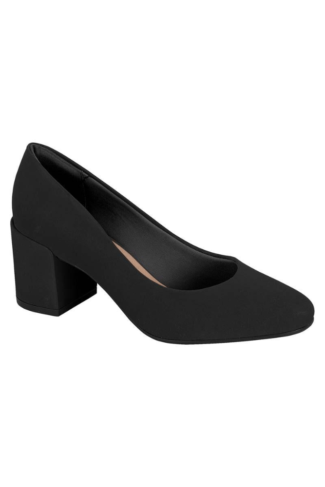 Sapato Beira Rio Scarpin Feminino Nobuck 4325.100 Preto
