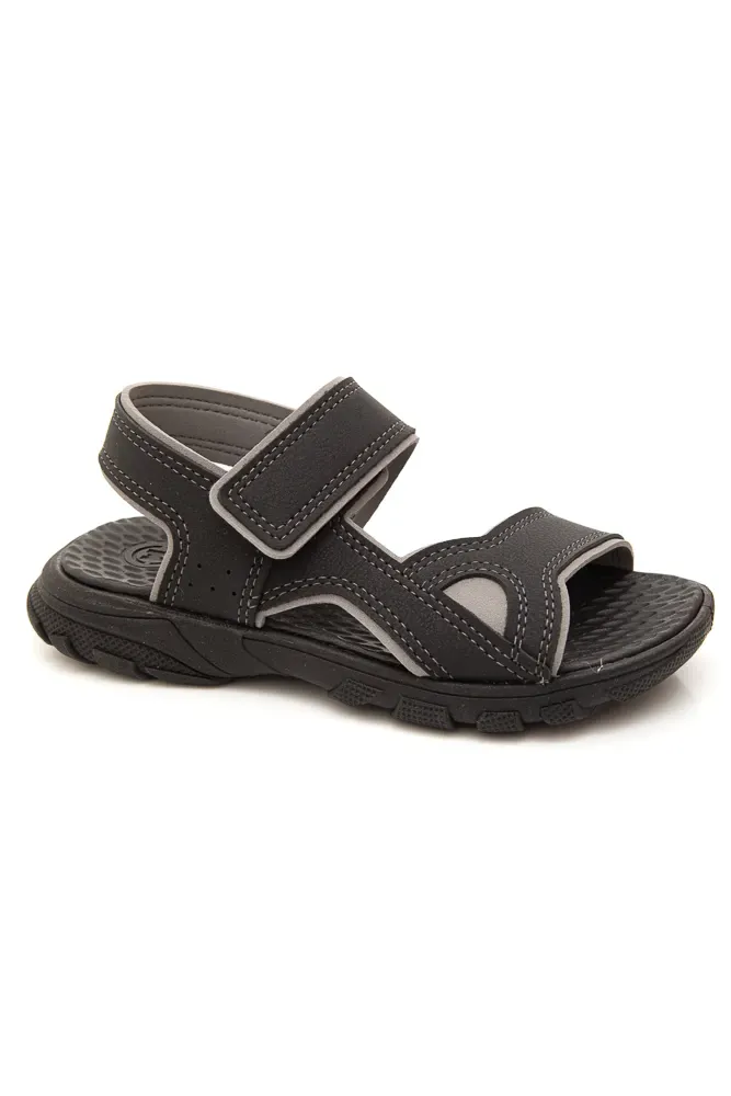 Sandália Molekinho Infantil Menino Com Velcro  2424.217 Preto