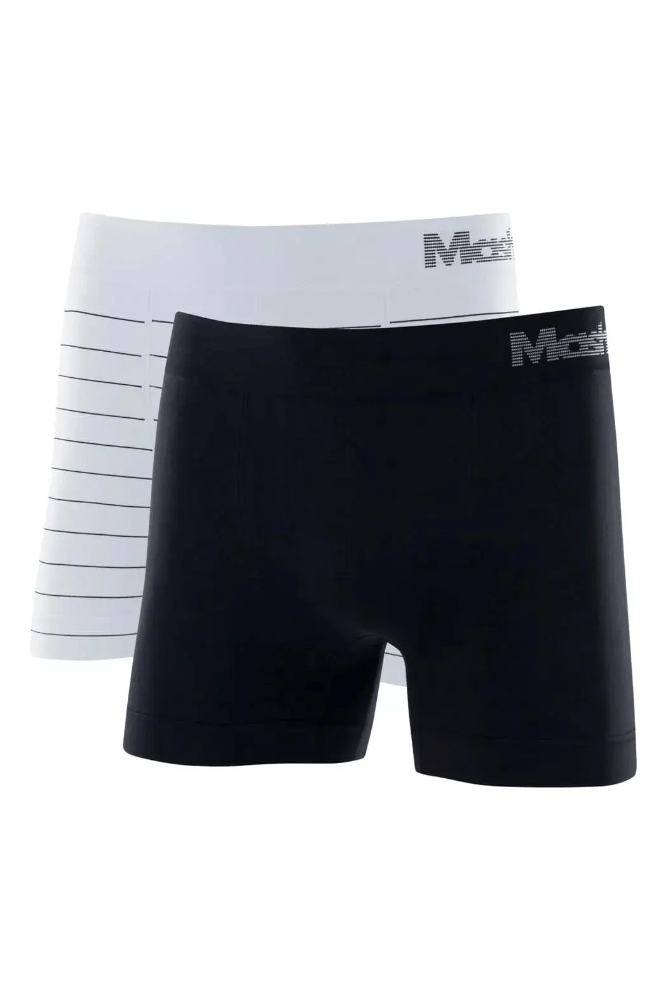 Kit 2 Cuecas Boxer Mash Microfibra Sem Costura 711.02 Branco