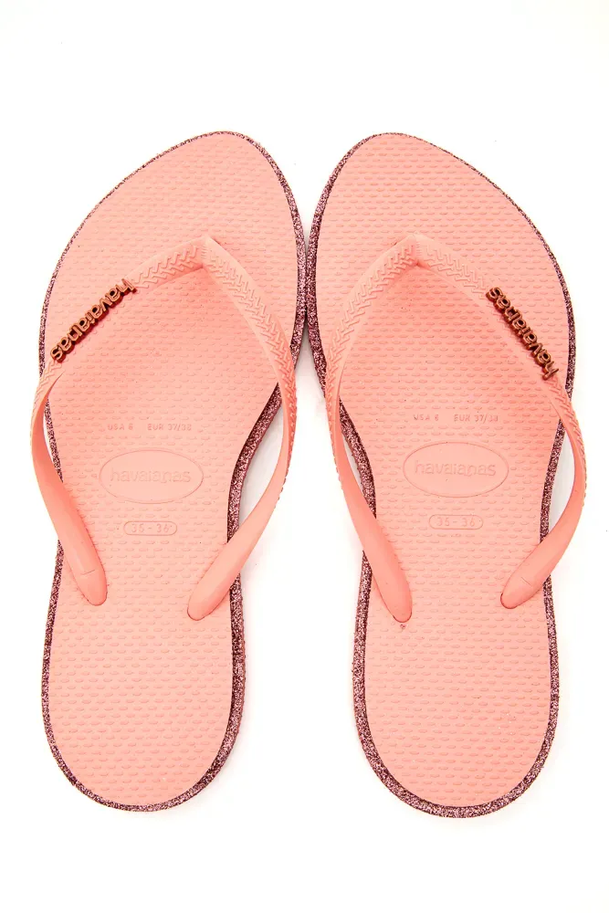 Chinelo Havaianas Slim Point Bordas Contrastantes Rosa