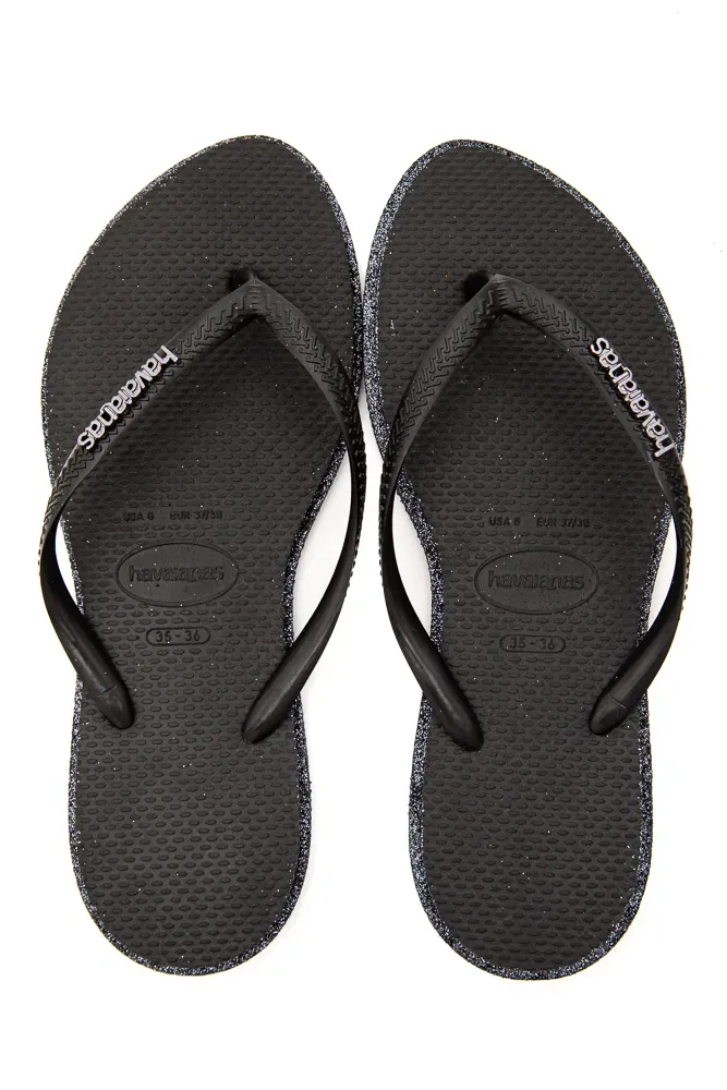 Chinelo Havaianas Slim Point Bordas Contrastantes Preto