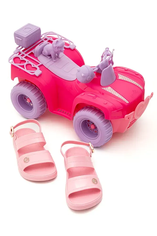 Sandália Com Quadriciclo Grendene Barbie Fashion 23346-Bw818 Rosa