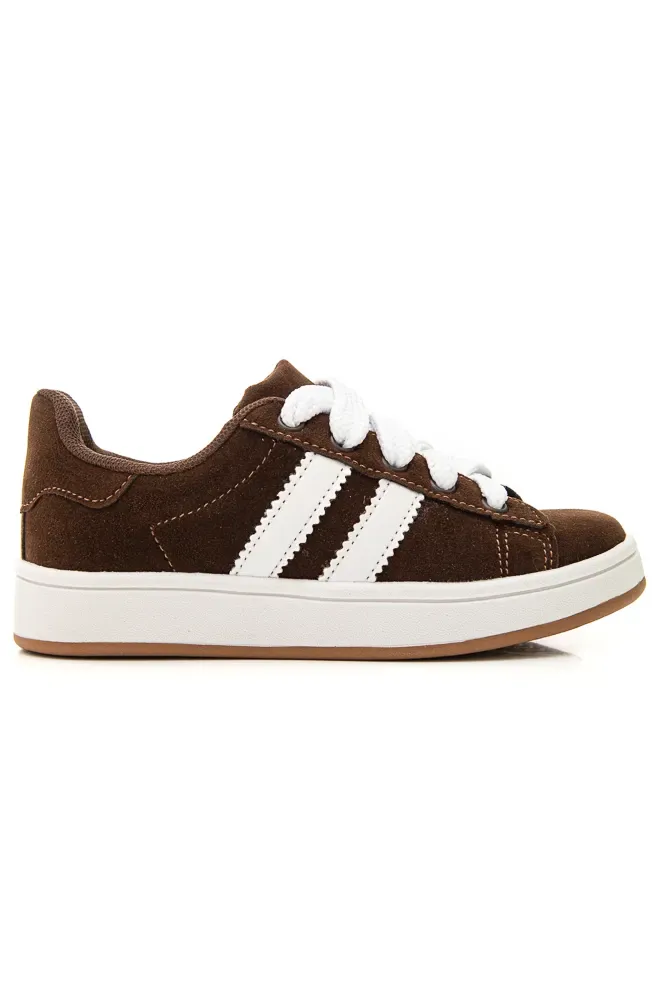 Tênis Gibizinho Casual Juvenil Menino Nobuck G381 Marrom