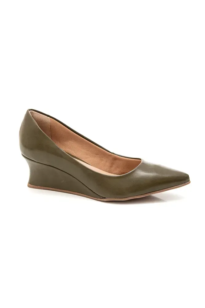 Sapato Yoa Scarpin Salto Baixo Feminino 637-29043 Verde