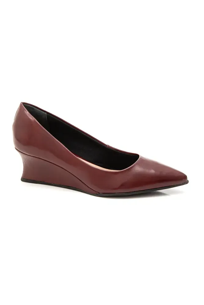 Sapato Yoa Scarpin Salto Baixo Feminino 637-29043 Bordo