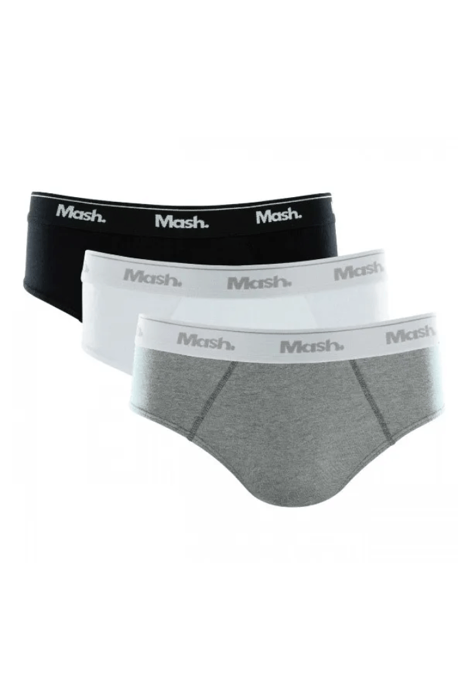 Kit 3 Cuecas Mash Slip Algodão 010.04 Cinza
