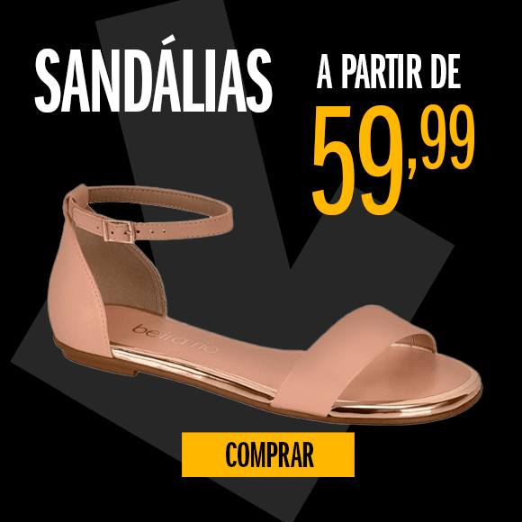 sandália a partir de 59,99